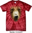 Mens Shirt Big Grizzly Bear Face Spider Tie Dye Tee T-shirt