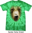 Mens Shirt Big Grizzly Bear Face Spider Tie Dye Tee T-shirt