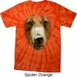 Mens Shirt Big Grizzly Bear Face Spider Tie Dye Tee T-shirt