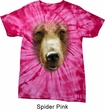 Mens Shirt Big Grizzly Bear Face Spider Tie Dye Tee T-shirt