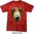 Mens Shirt Big Grizzly Bear Face Spider Tie Dye Tee T-shirt