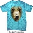 Mens Shirt Big Grizzly Bear Face Spider Tie Dye Tee T-shirt