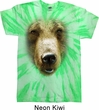 Mens Shirt Big Grizzly Bear Face Twist Tie Dye Tee T-shirt