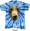 Mens Shirt Big Grizzly Bear Face Twist Tie Dye Tee T-shirt