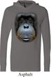 Mens Shirt Big Orangutan Face Lightweight Hoodie Tee