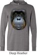 Mens Shirt Big Orangutan Face Lightweight Hoodie Tee