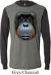 Mens Shirt Big Orangutan Face Lightweight Hoodie Tee