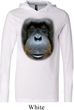 Mens Shirt Big Orangutan Face Lightweight Hoodie Tee