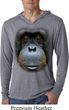 Mens Shirt Big Orangutan Face Lightweight Hoodie Tee T-Shirt