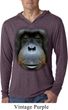 Mens Shirt Big Orangutan Face Lightweight Hoodie Tee T-Shirt