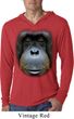Mens Shirt Big Orangutan Face Lightweight Hoodie Tee T-Shirt