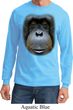 Mens Shirt Big Orangutan Face Long Sleeve Tee T-Shirt