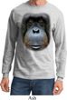 Mens Shirt Big Orangutan Face Long Sleeve Tee T-Shirt