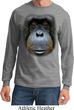Mens Shirt Big Orangutan Face Long Sleeve Tee T-Shirt
