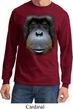 Mens Shirt Big Orangutan Face Long Sleeve Tee T-Shirt