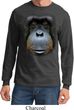 Mens Shirt Big Orangutan Face Long Sleeve Tee T-Shirt