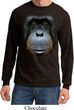 Mens Shirt Big Orangutan Face Long Sleeve Tee T-Shirt