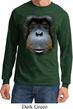 Mens Shirt Big Orangutan Face Long Sleeve Tee T-Shirt