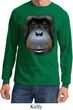 Mens Shirt Big Orangutan Face Long Sleeve Tee T-Shirt
