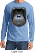 Mens Shirt Big Orangutan Face Long Sleeve Tee T-Shirt