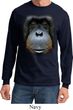 Mens Shirt Big Orangutan Face Long Sleeve Tee T-Shirt