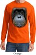 Mens Shirt Big Orangutan Face Long Sleeve Tee T-Shirt