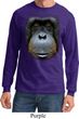 Mens Shirt Big Orangutan Face Long Sleeve Tee T-Shirt