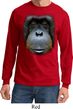 Mens Shirt Big Orangutan Face Long Sleeve Tee T-Shirt