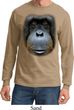 Mens Shirt Big Orangutan Face Long Sleeve Tee T-Shirt
