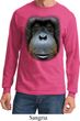 Mens Shirt Big Orangutan Face Long Sleeve Tee T-Shirt