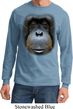 Mens Shirt Big Orangutan Face Long Sleeve Tee T-Shirt