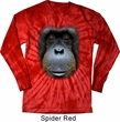 Mens Shirt Big Orangutan Face Long Sleeve Tie Dye Tee T-shirt