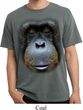 Mens Shirt Big Orangutan Face Pigment Dyed Tee T-Shirt