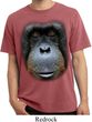 Mens Shirt Big Orangutan Face Pigment Dyed Tee T-Shirt