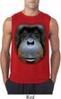 Mens Shirt Big Orangutan Face Sleeveless Tee T-Shirt