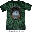 Mens Shirt Big Orangutan Face Spider Tie Dye Tee T-shirt