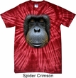 Mens Shirt Big Orangutan Face Spider Tie Dye Tee T-shirt