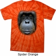 Mens Shirt Big Orangutan Face Spider Tie Dye Tee T-shirt