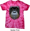 Mens Shirt Big Orangutan Face Spider Tie Dye Tee T-shirt