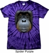 Mens Shirt Big Orangutan Face Spider Tie Dye Tee T-shirt