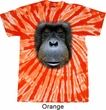 Mens Shirt Big Orangutan Face Twist Tie Dye Tee T-shirt