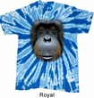 Mens Shirt Big Orangutan Face Twist Tie Dye Tee T-shirt