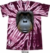 Mens Shirt Big Orangutan Face Twist Tie Dye Tee T-shirt
