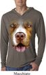 Mens Shirt Big Pit Bull Face Lightweight Hoodie Tee T-Shirt