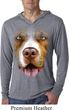 Mens Shirt Big Pit Bull Face Lightweight Hoodie Tee T-Shirt
