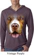 Mens Shirt Big Pit Bull Face Lightweight Hoodie Tee T-Shirt