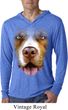 Mens Shirt Big Pit Bull Face Lightweight Hoodie Tee T-Shirt