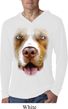 Mens Shirt Big Pit Bull Face Lightweight Hoodie Tee T-Shirt