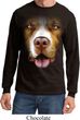Mens Shirt Big Pit Bull Face Long Sleeve Tee T-Shirt