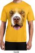 Mens Shirt Big Pit Bull Face Moisture Wicking Tee T-Shirt